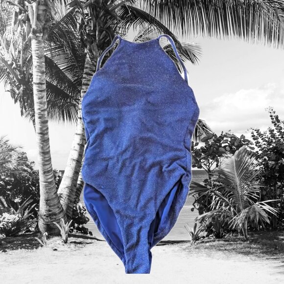 Andie Swim The Lanai One Piece Cosmic Sparkly Blue Size XS - Picture 1 of 7